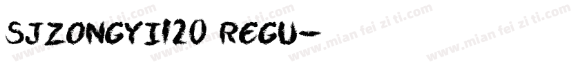 sjzongyi120 regu字体转换